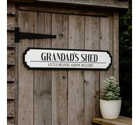 Luck and Luck Personalised Grandad's Shed Sign, Custom Workshop Plaque Gift