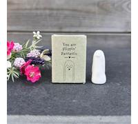Luck and Luck Personalised Small Porcelain Matchbox Penguin, You are flippin fantastic, Friendship Boxed Gift, Pocket Hug, Keepsake Mini Ornament, Porcelain Token Gift