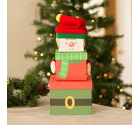 Luck and Luck Stackable Elf Boxes, Nested Christmas Eve Box, Father Box, 3 Tier Nest Stacking Box - 3 Pack Small