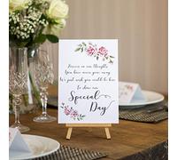 Luck and Luck Wedding Sign Forever in our thoughts with easel Rember Loved Ones
