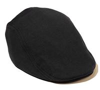 LUCK Boys Girls Kids Cotton Solid Color Ivy Irish Beret Newsboy Flat Cap (Black)