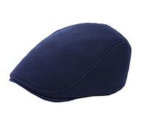 LUCK Boys Girls Kids Cotton Solid Color Ivy Irish Beret Newsboy Flat Cap (Navy)