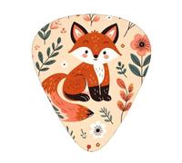 Luck-Cute-Fox 12 Pack Guitar Picks With 3 Thicknesses And Storage Box, Abs Plectrums For Electric Bass Guitar Players