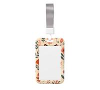 Luck-Cute-Fox Abs Vertical Id Badge Holder, Name Badge with Clear Scanning Film