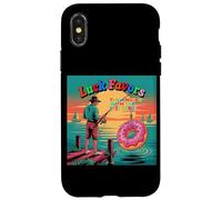 Luck favors the angler with the last donut Case for iPhone X/XS