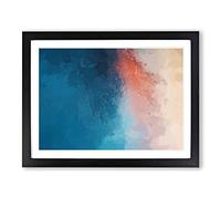 Luck For Me In Abstract Modern Art Framed Wall Art Print, Ready to Hang Picture for Living Room Bedroom Home Office Décor, Black A2 (64 x 46 cm)