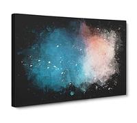 Luck For Me Paint Splash Modern Art Canvas Wall Art Print Ready to Hang, Framed Picture for Living Room Bedroom Home Office Décor, 24x16 Inch (60x40 cm)