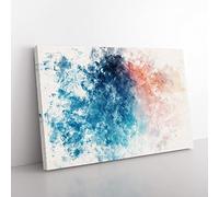 Luck For Me Watercolour Modern Canvas Wall Art Print Ready to Hang, Framed Picture for Living Room Bedroom Home Office Décor, 50x35 cm (20x14 Inch)