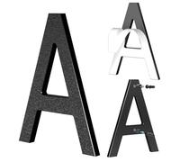 LUCK HOUSE 6 Inch Modern House Letters for Outside, Black Floating Home Address Letters for House, Easy Installation with Self Adhesive or Screws (A)