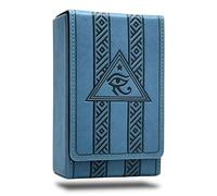 Luck Lab Leather Tarot Card Case/Holder - Blue - For Most Standard Size Tarot Cards (Fits Deck size with Box measuring 4.875 x 2.875 x 1.25)- Eye of Horus Design (Blue)