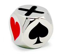 Luck Lab Premium Trump Marker/Indicator - for use with Euchre, Pinochle, Bridge and More - Comes with Black Velvet Storage Bag. (Silver)