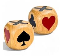 Luck Lab Wood Trump Marker/Indicator (Set of Two) - for use with Euchre, Pinochle, Bridge and More - Comes with Black Velvet Storage Bag.