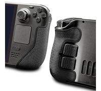 Luck&Link Controller Grip for Steam Deck OLED&LCD,Textured Skin kit,Anti-Skid Sweat-Absorbent Controllers Handle Grips, Buttons,Triggers,D-pad (Ultra - Obsidian Black)