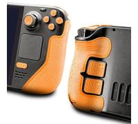 Luck&Link Controller Grip for Steam Deck OLED&LCD,Textured Skin kit,Anti-Skid Sweat-Absorbent Controllers Handle Grips, Buttons,Triggers,D-pad (Ultra - Bright Orange)