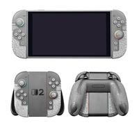 Luck&Link Controller Grip Kit for Nintendo Switch 2, Textured Skin, Anti-Skid, Sweat-Absorbent. Compatible with Joy-Con 2 controllers, featuring handle grips, buttons,triggers (PRO - Dark Gray)