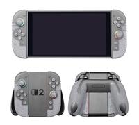 Luck&Link Controller Grip Kit for Nintendo Switch 2, Textured Skin, Anti-Skid, Sweat-Absorbent. Compatible with Joy-Con 2 controllers, featuring handle grips, buttons,triggers (Ultra - Cement Gray)