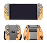 Luck&Link Controller Grip Kit for Nintendo Switch 2, Textured Skin, Anti-Skid, Sweat-Absorbent. Compatible with Joy-Con 2 controllers, featuring handle grips, buttons,triggers (Ultra - Bright Orange)