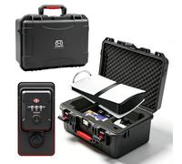 Luck&Link Hard Shell Travel Case Compatible with PlayStation 5 Pro Console, Controllers & Accessories - Waterproof PS5 Pro Carrying Case with Customized Foam & Combination Lock, Fits Digital & Disc