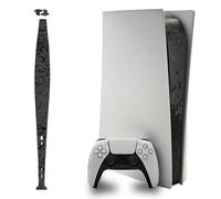Luck&Link Skin Sticker for PS5 Console Center Part Protection Texture Sticker,For ps5 Disc Edition Host Middle Strip Texture Skin Scratch Resistant (Shadow Camouflage - Black, FOR PS5 (2020))