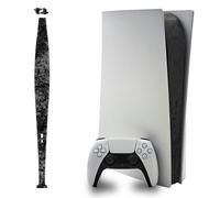 Luck&Link Skin Sticker for PS5 Console Center Part Protection Texture Sticker,For ps5 Disc Edition Host Middle Strip Texture Skin Scratch Resistant (Forged Carbon Fiber - Black, FOR PS5 (2020))