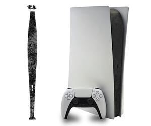 Luck&Link Skin Sticker for PS5 Console Center Part Protection Texture Sticker,For ps5 Disc Edition Host Middle Strip Texture Skin Scratch Resistant (Forged Carbon Fiber - Black, FOR PS5 (2020))