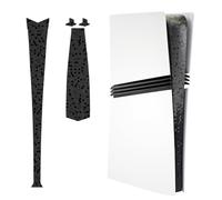 Luck&Link Skin Sticker For PS5 PRO Console Center Part Protection Texture Sticker, For ps5pro Digital Edition And Disc Edition Host Middle Strip Texture Skin(Honeycomb - Black,FOR PS5 PRO)