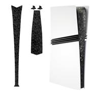 Luck&Link Skin Sticker For PS5 PRO Console Center Part Protection Texture Sticker, For ps5pro Digital Edition And Disc Edition Host Middle Strip Texture Skin(Broken Diamonds - Black,FOR PS5 PRO)