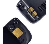 Luck&Link Touchpad Protector Steam Deck,Protective Skin Texture Sticker for steam Deck Touch Trackpads,High end Textured Skin (Honeycomb - Gold, Trackpads+4 keys)
