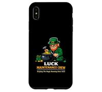 Luck Maintenance Crew St Patricks Day Funny Irish Theme Case for iPhone XS Max