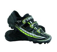 LUCK Master Cycling Shoe with Carbon Sole and Triple Velcro Strap for Support Black