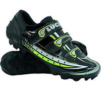 LUCK Master Cycling Shoe with Carbon Sole and Triple Velcro Strap for Support Black White