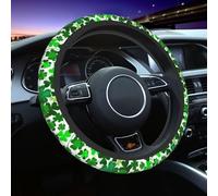 Luck O' The Irish Shamrocks Steering Wheel Cover Universal 15 Inch Sports Style Elastic Breathable Comforts Car Steering Wheel Accessories