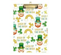 Luck of The Irish Clover Rainbow Acrylic Writing Board Desk Organizer for Office Size 9 x 12