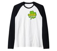 Luck of The Irish Offset Print Raglan Baseball Tee