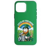 Luck of the Irish Opossum St. Patrick's Day Trash Panda Case for iPhone 16 Pro Max
