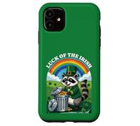 Luck of the Irish Raccoon St. Patrick's Day Trash Panda Case for iPhone 11