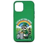 Luck of the Irish Raccoon St. Patrick's Day Trash Panda Case for iPhone 12/12 Pro