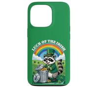 Luck of the Irish Raccoon St. Patrick's Day Trash Panda Case for iPhone 13 Pro