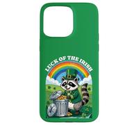 Luck of the Irish Raccoon St. Patrick's Day Trash Panda Case for iPhone 15 Pro Max