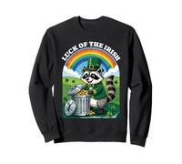Luck of the Irish Raccoon St. Patrick's Day Trash Panda Sweatshirt