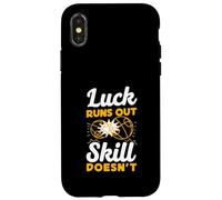 Luck Runs Out Skill Doesn't Funny Petanque Player Case for iPhone X/XS
