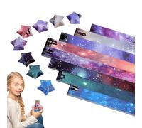 Luck Star Paper Strips,Folding Paper for Crafts - DIY Art Crafts, Strips Star Decorations, Cute Folding , School Teaching Supplies, for Kids