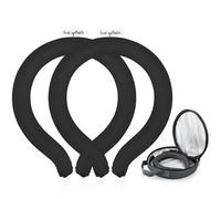 LUCK SYLLABLE Neck Cooling Tube with Cold Insulated Bag, Reusable Wearable Neck Cooler Ring, Cooling Neck Wraps for Summer Heat Outdoor Indoor (Black*2)