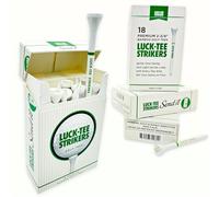 Luck-Tee Strikers Flip-Top Golf Tee Holder | Vintage-Style Pocket Case with 18 Bamboo Tees | Unique Golf Gift for Men, Cool Golf Accessories