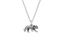 Luck Trader Sterling Silver Chinese Zodiac Year of the Tiger Pendant Necklace