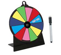 Luck Wheel for Lots - Colorful Rotating Caster Game with Removable Stand, Reusable Turntable Tray for Trade Shows, Carnivals, Fundraisers, Supermarkets, Parties