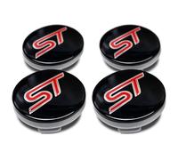 Luck16888 4PCS 54MM ST Racing Black RED Center Wheel HUB CAPS Emblem Cover CP9C-1A096-AA