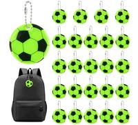 luckaide Children's Reflectors, Pack of 24 Football Safety Reflector Pendants, Reflectors School Bag, Reflective Football Pendant for School Bags, Clothes, Keys, Bicycle