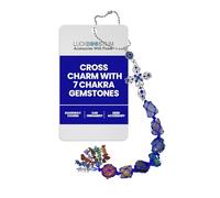 LUCKBOOSTIUM 7 Chakra Evil Eye Keychain - Car Accessory, Home Decor, Meditation Accessory - Blue Stone - All Occasions