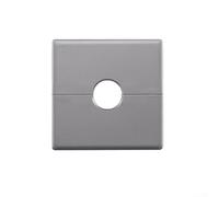 LUCKCDUO 5 PCS Square Pipe Wall Covers, Switch and Socket Cover Plates, Adhesive Backing, Decorative Escutcheon Plates, 22mm, Grey
